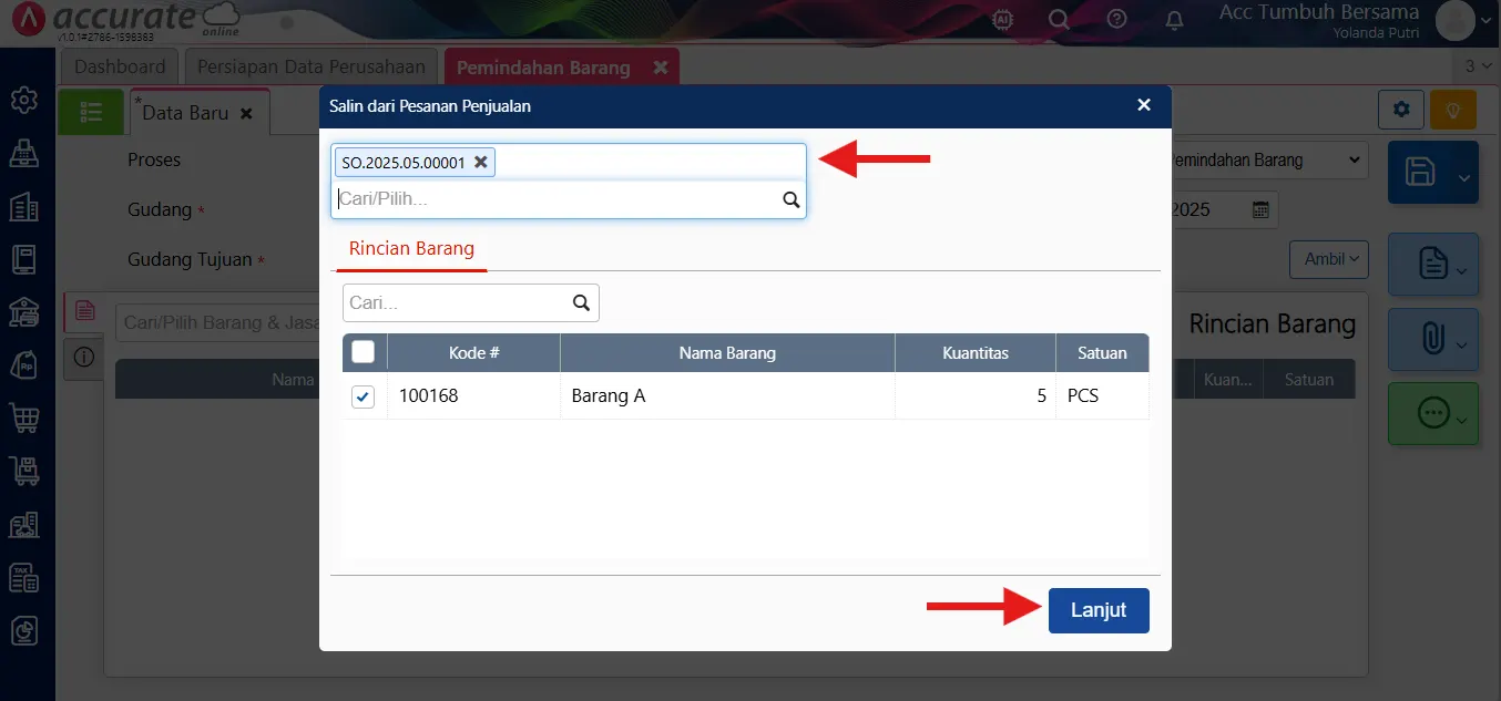 Cara membuat transaksi konsinyasi